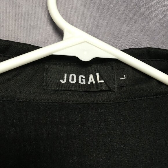 Jogal Mens Shimmer Rainbow Shirt size Large Button Up Short Sleeve Sequence - Picture 6 of 11